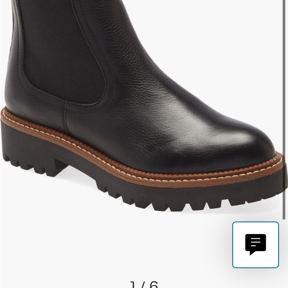 Caslon Miller Black Leather Water Resistant boots